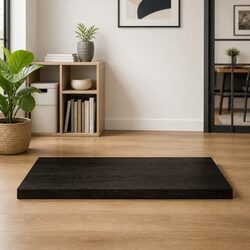 Solid Oak Dark Brown Wooden Table Top 80x60x4 cm
