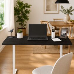 Solid Oak Wood Table Top in Dark Brown 100x50x2cm