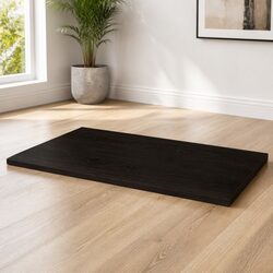 Solid Oak Wood Table Top in Dark Brown 100x50x2cm
