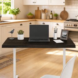 Dark Brown Solid Oak Wood Table Top 100x50x6 cm