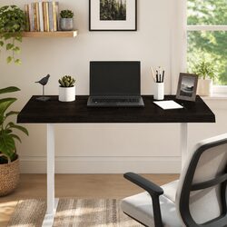 Handcrafted Dark Brown Solid Oak Table Top 100x60x2 cm