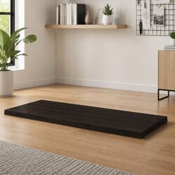 Handcrafted Dark Brown Solid Oak Table Top 100x60x2 cm