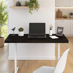 Dark Brown Solid Oak Wood Table Top 100x60x4 cm