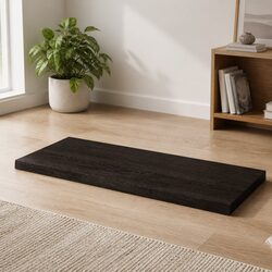 Dark Brown Solid Oak Wood Table Top 100x60x4 cm