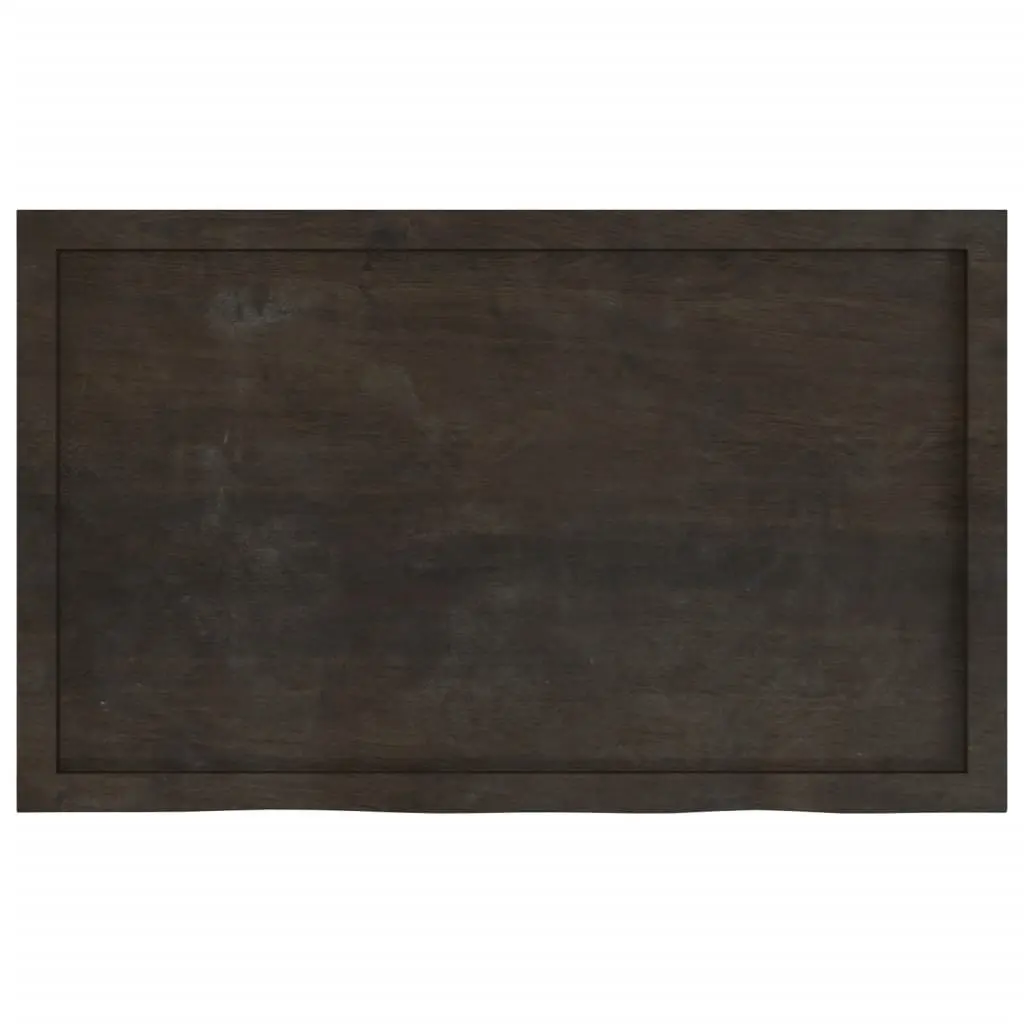 Dark Brown Solid Oak Wood Table Top 100x60x4 cm