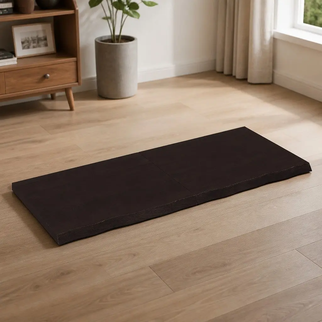 Dark Brown Solid Oak Wood Table Top 120x50cm