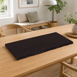 Dark Brown Solid Oak Wood Folding Tabletop 120x60cm