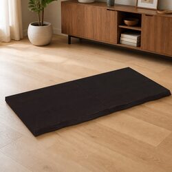 Dark Brown Solid Oak Wood Folding Tabletop 120x60cm