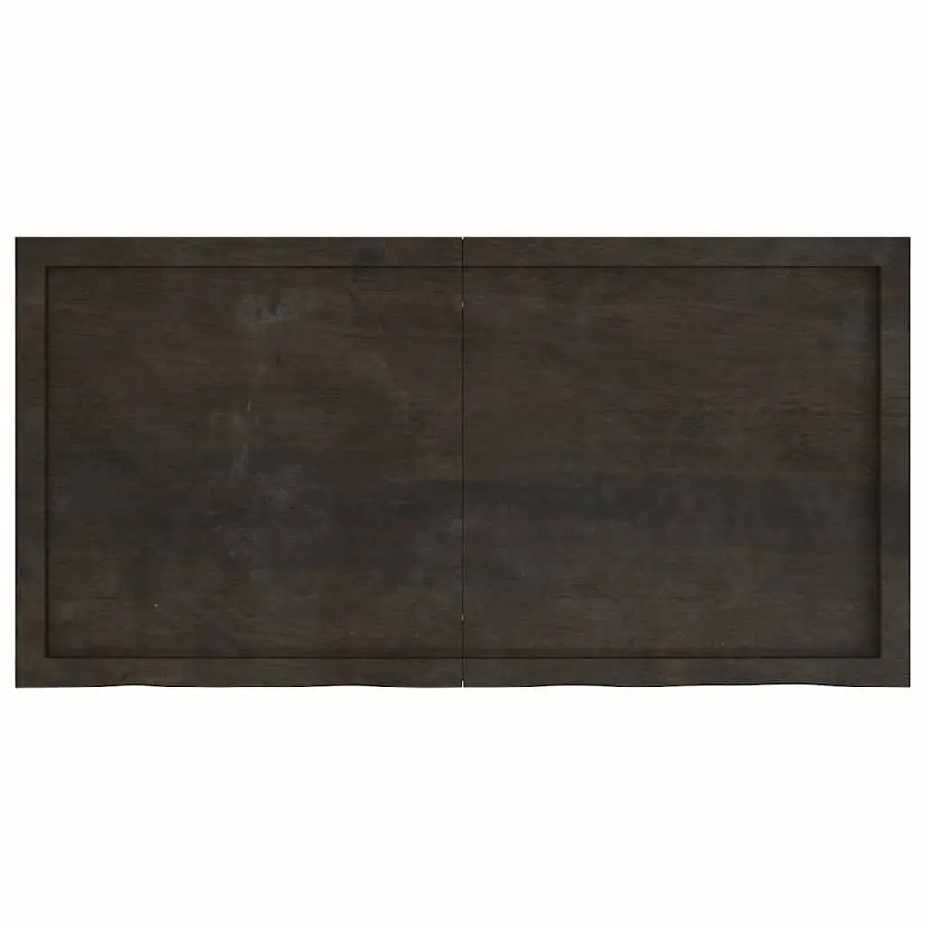 Dark Brown Solid Oak Wood Folding Tabletop 120x60cm