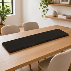 Solid Oak Wood Tabletop 140x40cm Dark Brown for Home