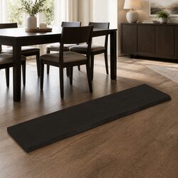 Solid Oak Wood Tabletop 140x40cm Dark Brown for Home