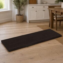 Handcrafted Solid Oak Wood Table Top 140x50cm Dark Brown