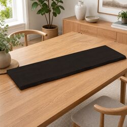 Handmade Solid Oak Wood Table Top Dark Brown 160x50x4 cm