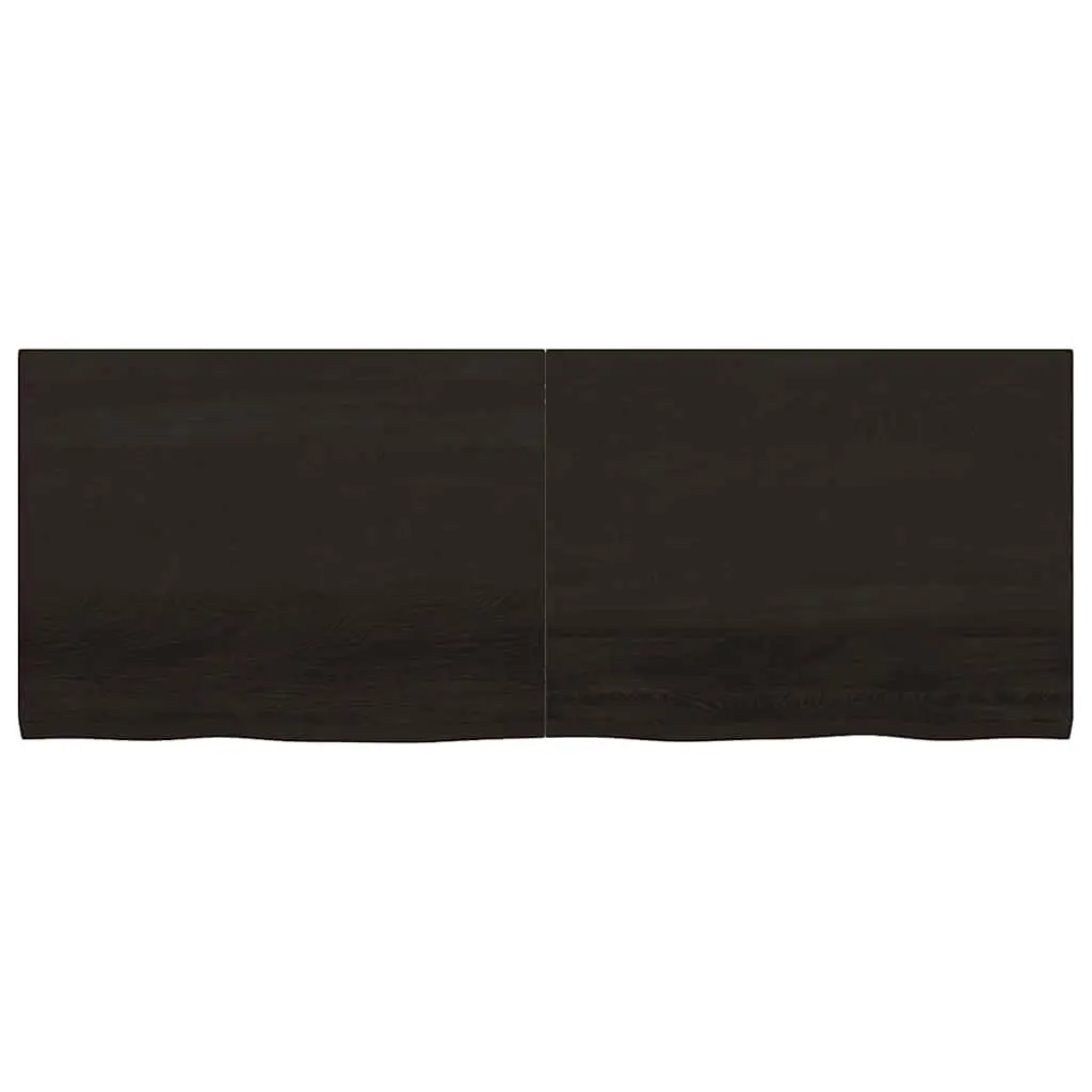 Solid Oak Wood Table Top Dark Brown 160x60cm Replacement Tabletop Natural Live