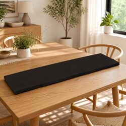 Natural Solid Oak Wood Tabletop with Live Edge 180x50cm