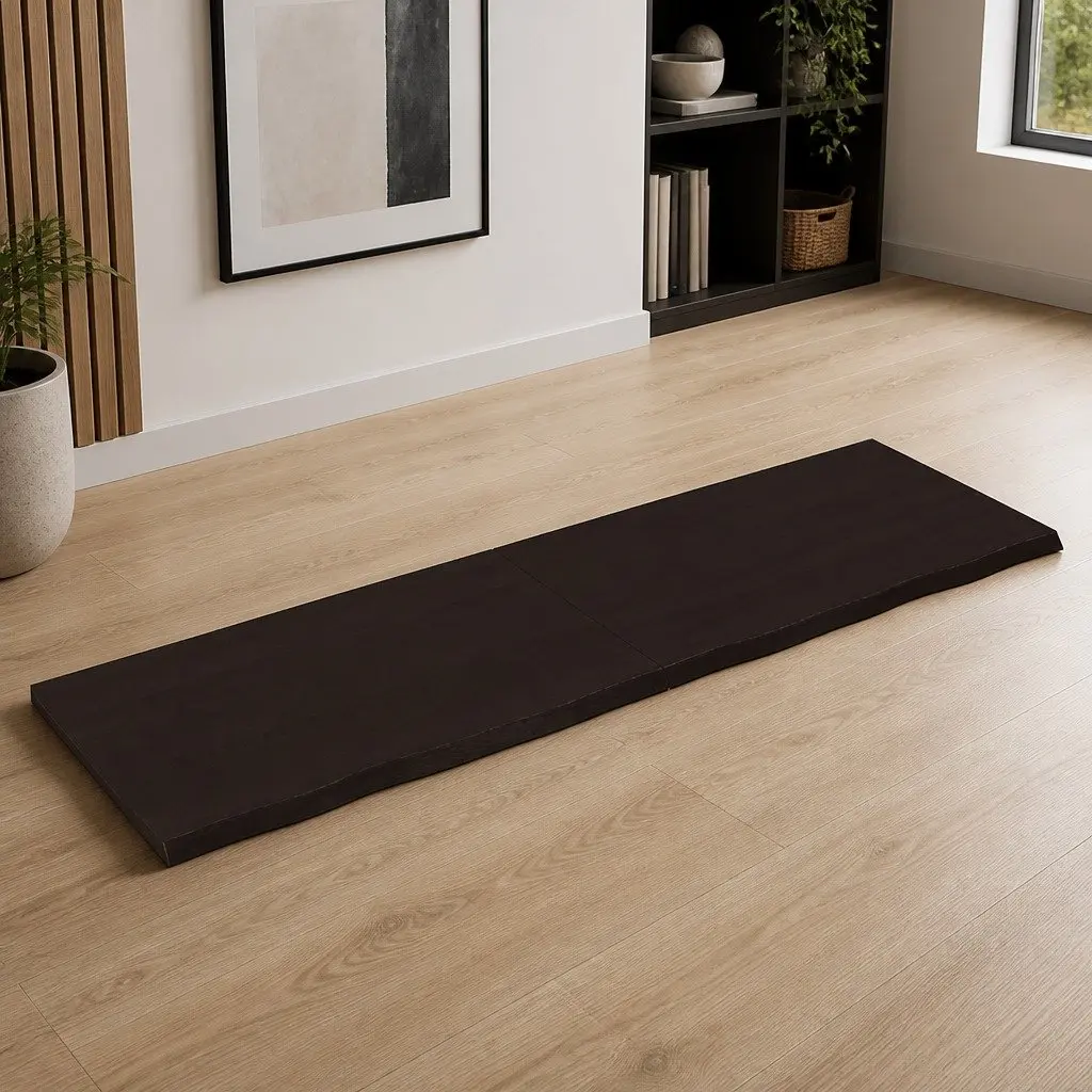 Solid Oak Wooden Tabletop Brown 180x60cm Replacement Board