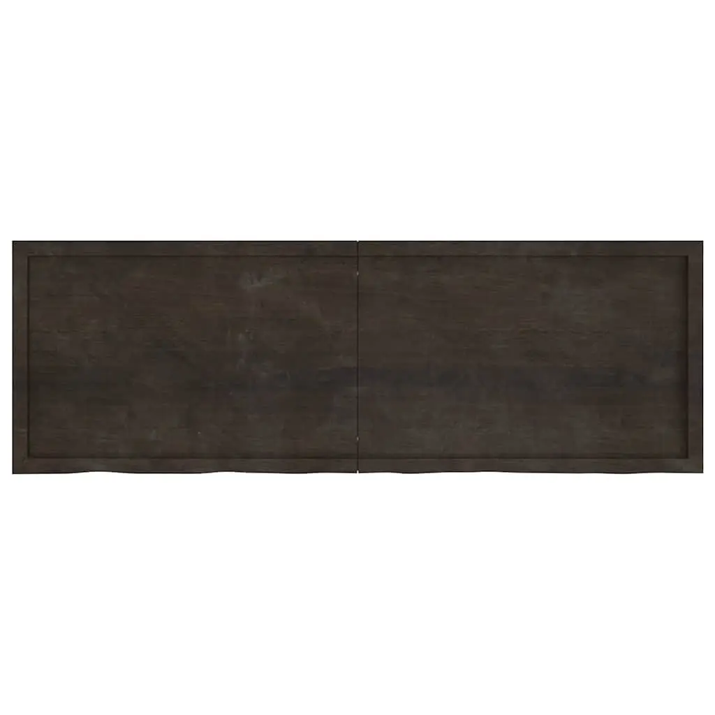Wooden Table Top Brown Solid Oak 180x60cm Handmade Live Edge