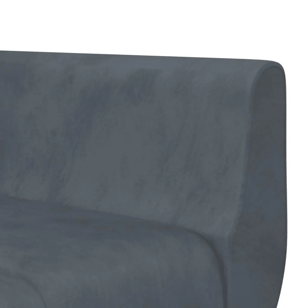 L-Shaped Sofa Bed Grey 275x140x70cm Convertible Velvet