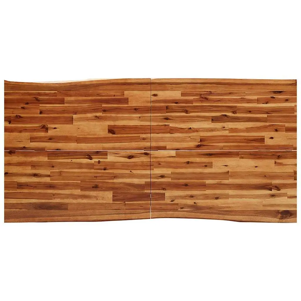 Dining Set Live Edge 3 Piece Solid Acacia Wood Brown