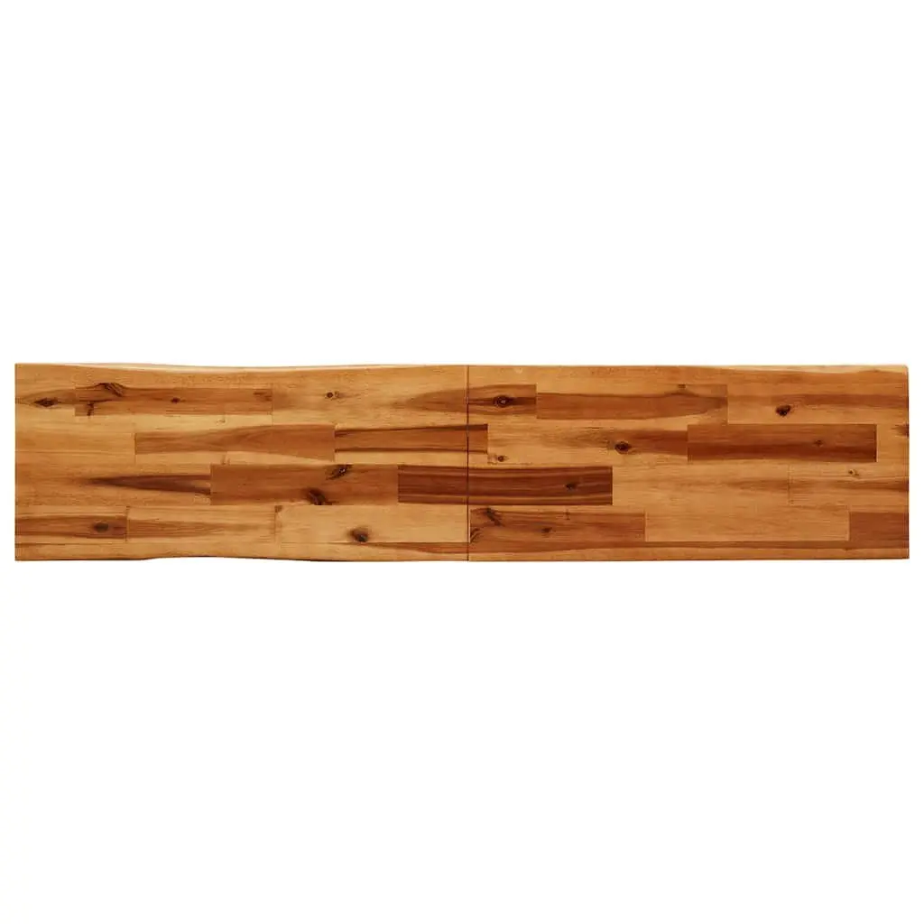 Dining Set Live Edge 3 Piece Solid Acacia Wood Brown