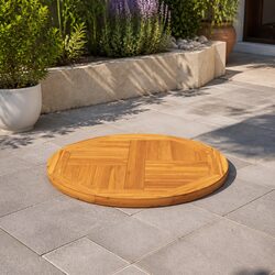 Round Teak Wood Table Top 50cm Diameter for Dining