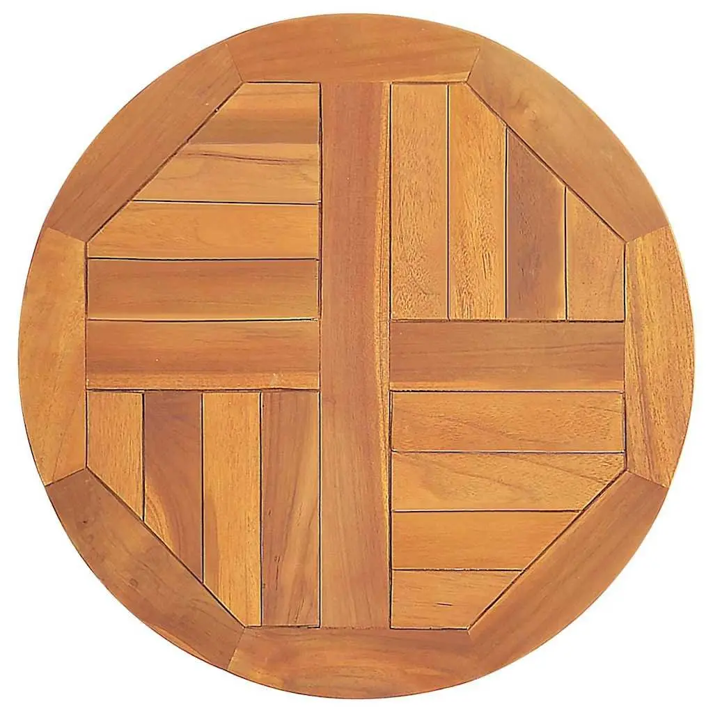 Round Teak Wood Table Top 50cm Diameter for Dining