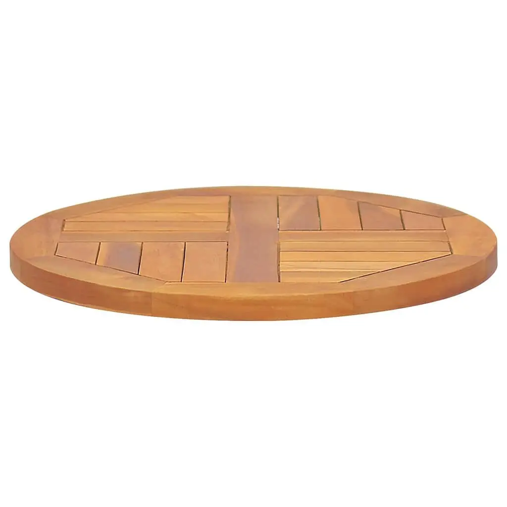 Round Teak Wood Table Top 50cm Diameter for Dining