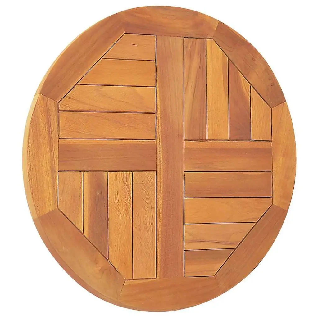 Round Teak Wood Table Top 50cm Diameter for Dining
