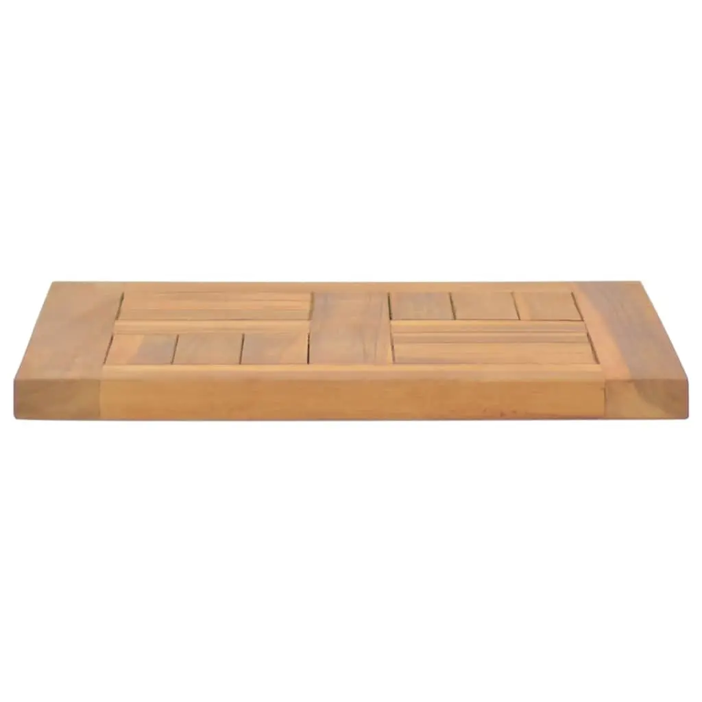 Square Solid Teak Wood Table Top 40x40x2.5cm Brown Replacement Surface