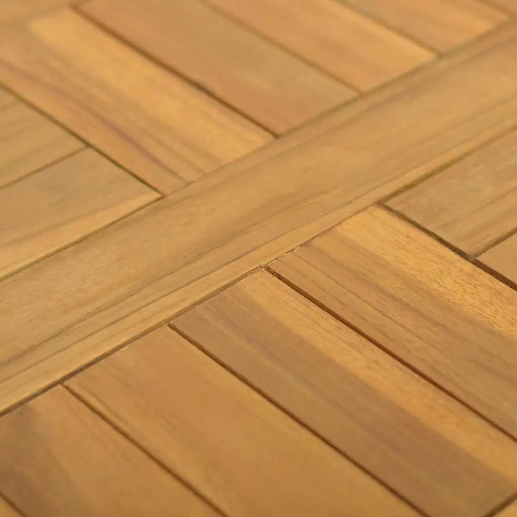 Square Solid Teak Wood Table Top 40x40x2.5cm Brown Replacement Surface