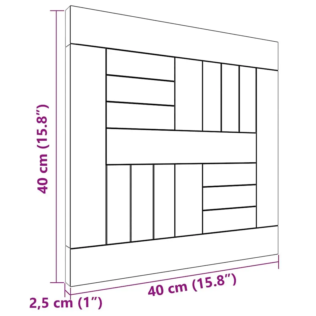 Square Solid Teak Wood Table Top 40x40x2.5cm Brown Replacement Surface