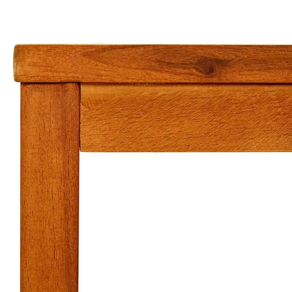 Solid Acacia Wood Coffee Table with Slatted Top