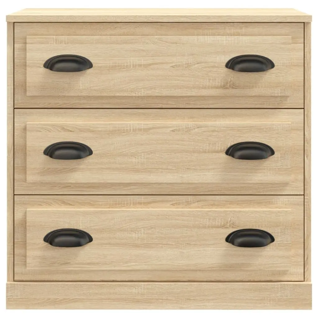 Sideboards 2 pcs Brown Engineered Wood Storage Cabinet Buffet Furniture