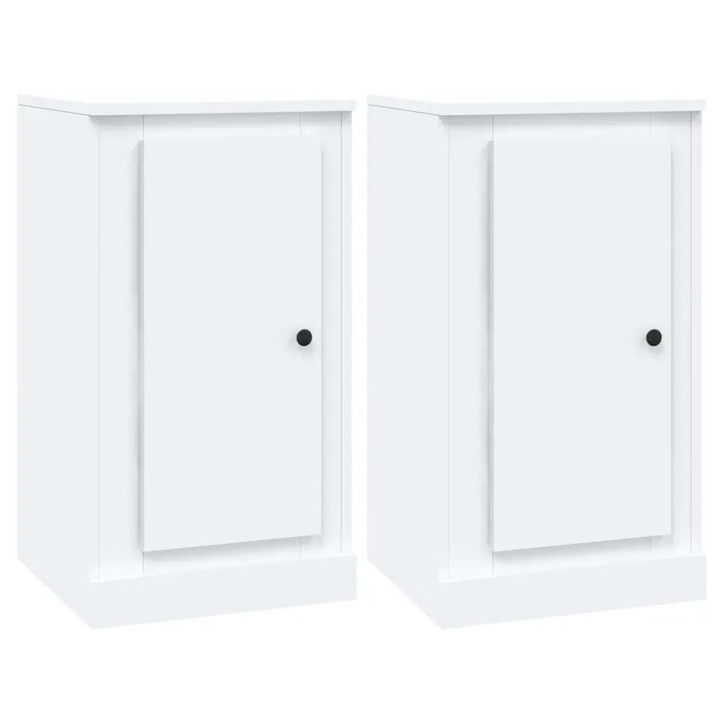 White Sideboards 3 pcs Engineered Wood Storage Cabinet Buffet Furniture Set