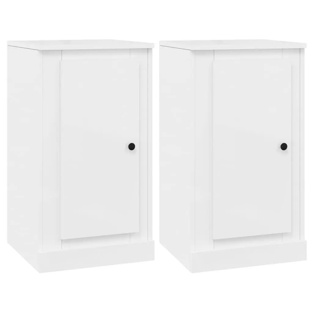 Sideboards 3 pcs High Gloss White Storage Cabinet Buffet Furniture Set