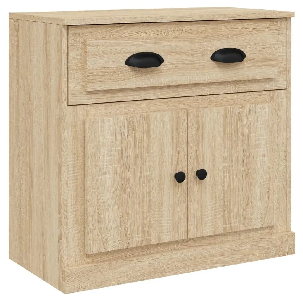 3-Piece Brown Engineered Wood Sideboard Set