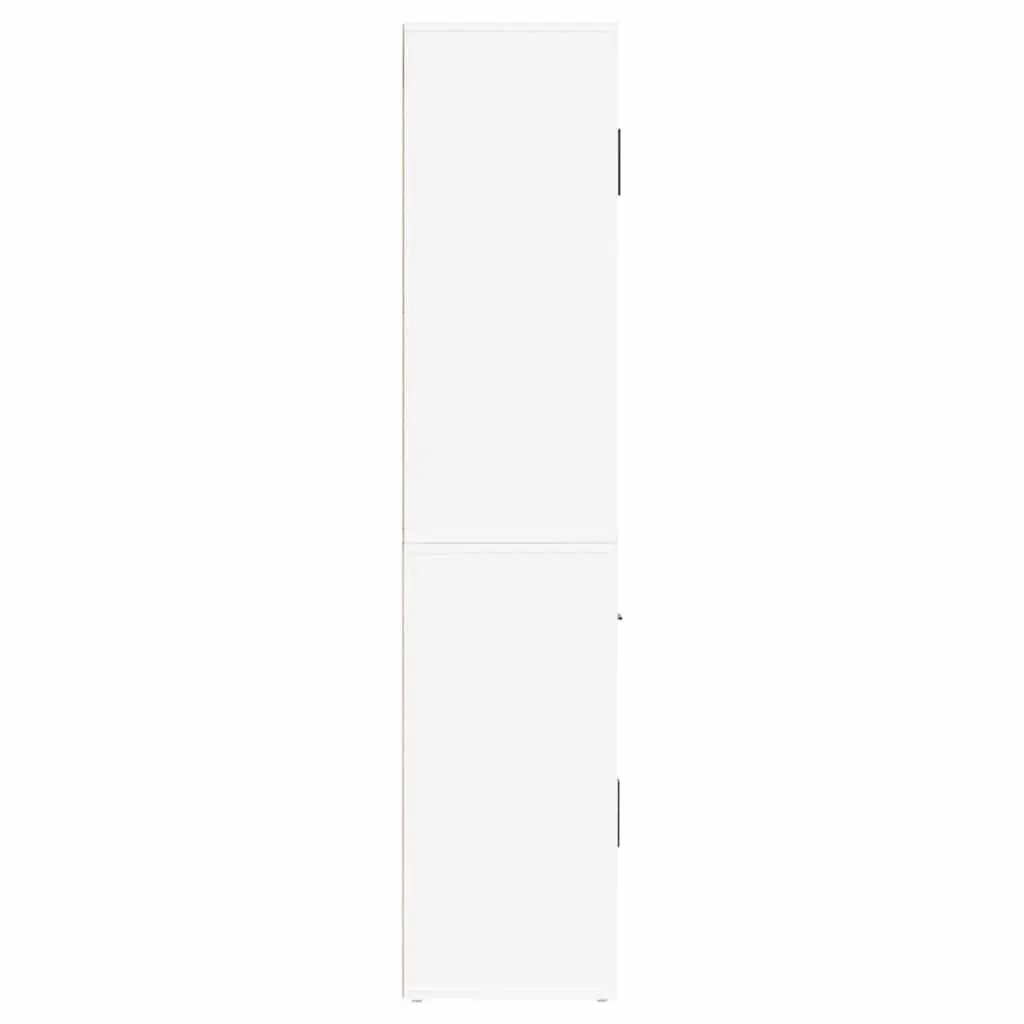 Highboard White Engineered Wood Wall-Mounted Storage Cabinet