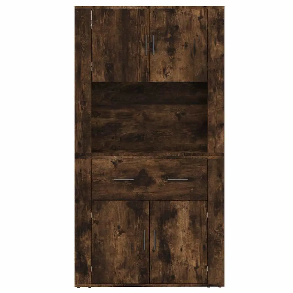 Brown Wall-Mounted Highboard Sideboard Cabinet