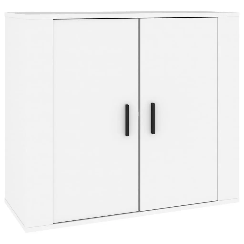 White Sideboards Storage Cabinets Set of 3 Engineered Wood Furniture Buffet