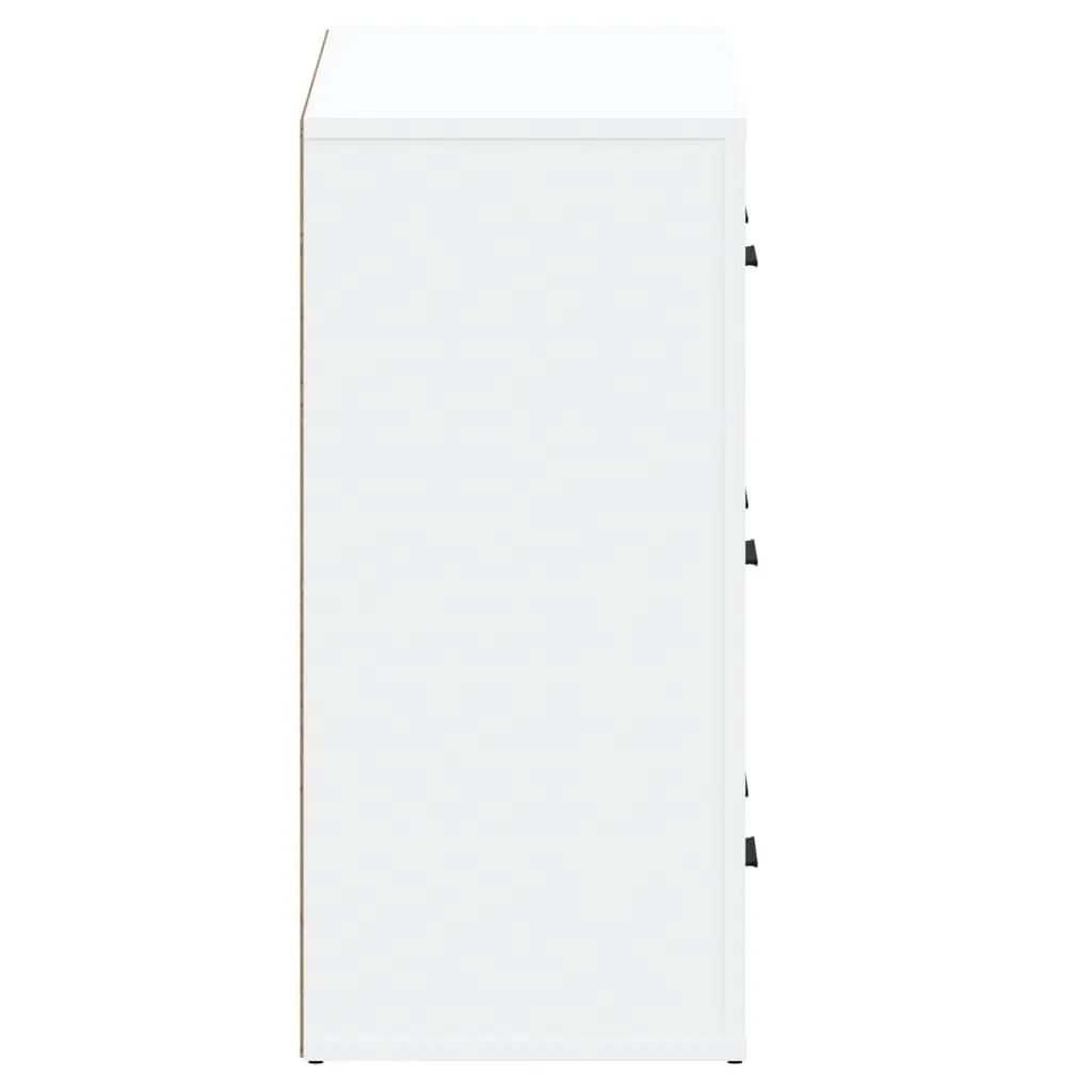 Sideboards White 2 Piece Storage Cabinet Engineered Wood Furniture Buffet
