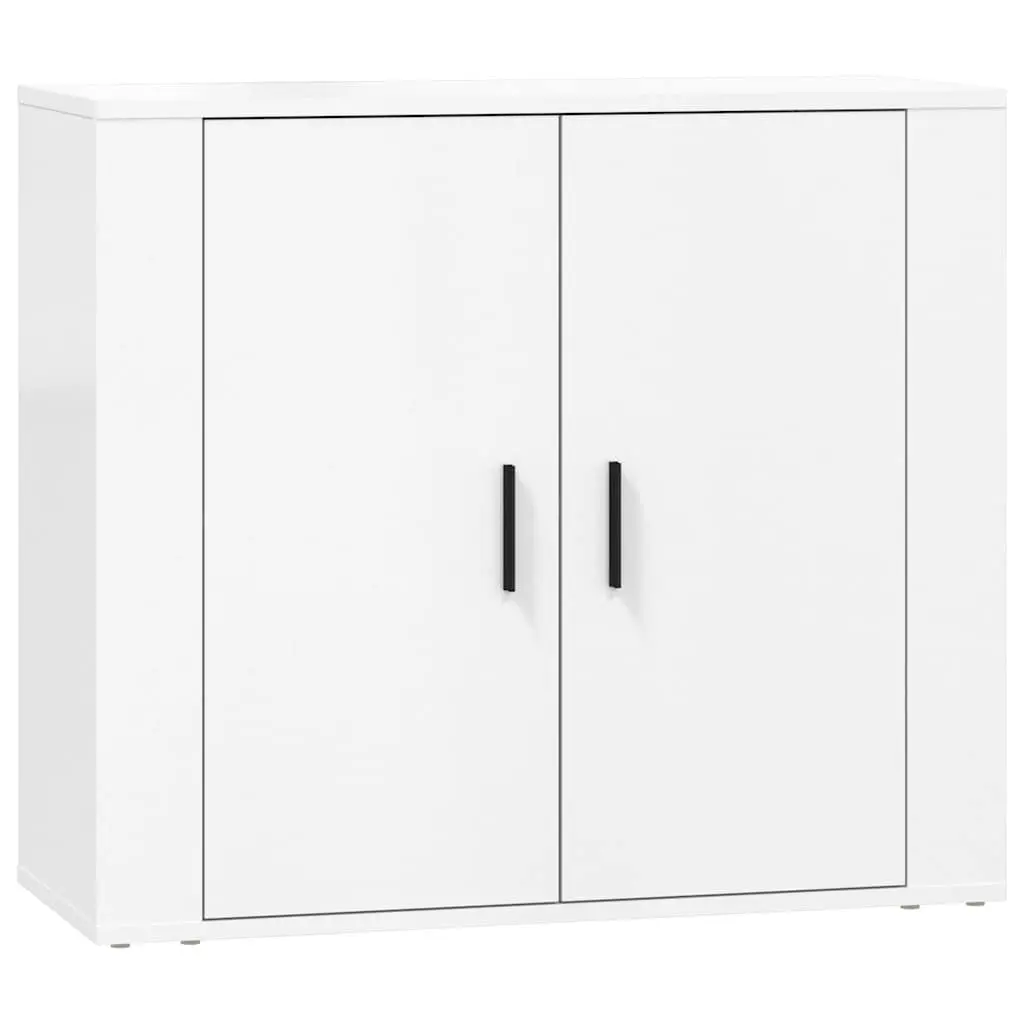 White Engineered Wood Sideboard Cabinet Storage Furniture Display Unit 3 Piece