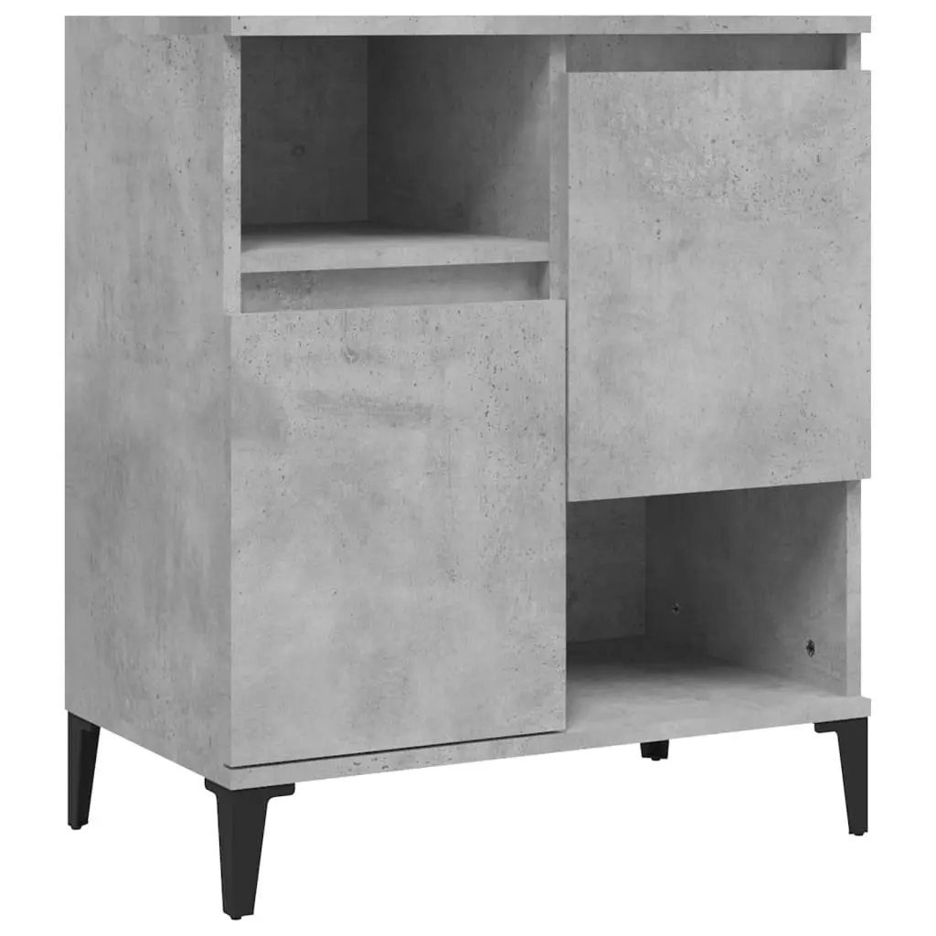 Sideboard Cabinet Grey Engineered Wood 60x35x70 cm Storage Unit Home Furniture