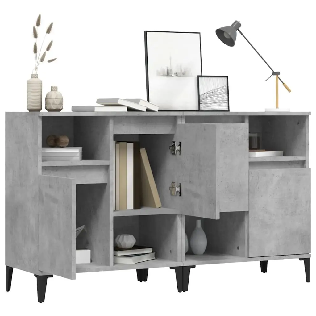 Sideboard Cabinet Grey Engineered Wood 60x35x70 cm Storage Unit Home Furniture