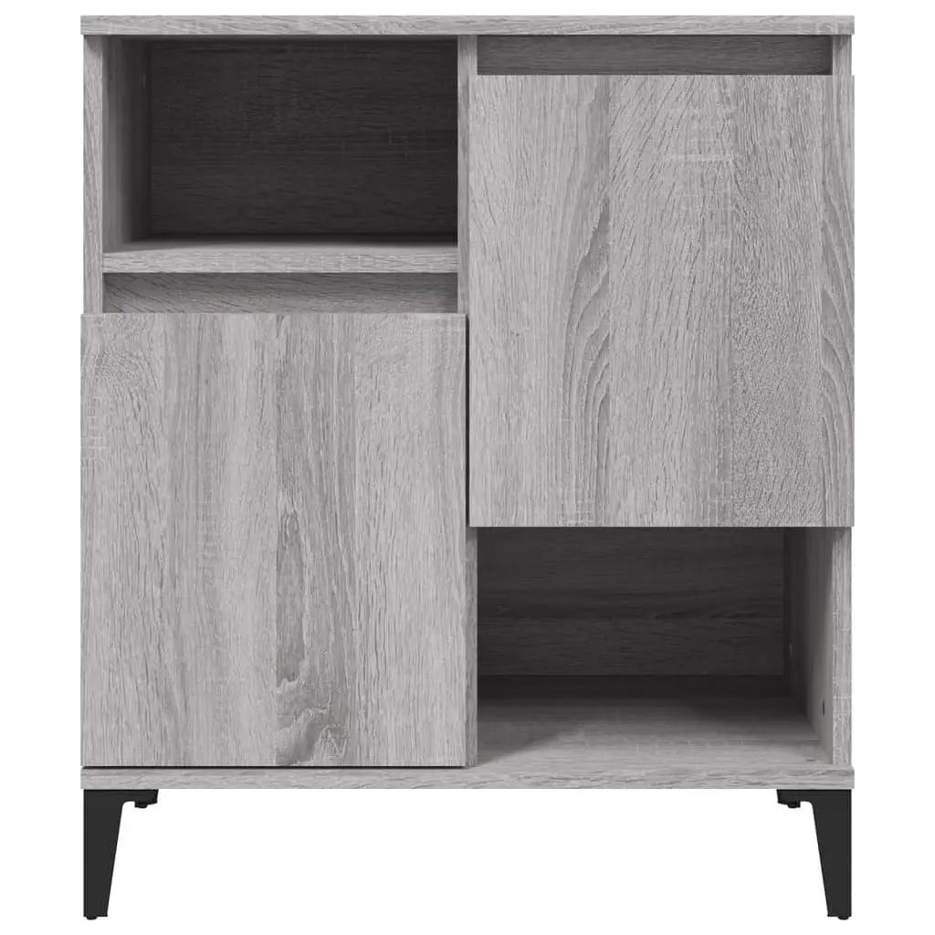 Sideboard Cabinet Grey 60x35x70 cm Engineered Wood 2 Piece