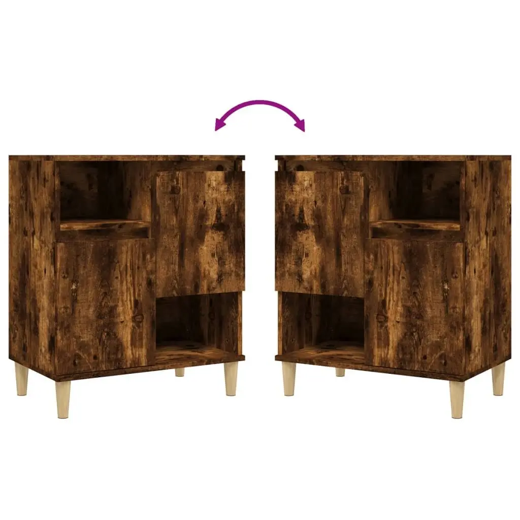 Brown Engineered Wood Sideboard Cabinet Set
