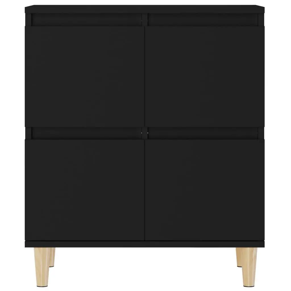 Black Sideboard Cabinet Set, 60x35x70 cm