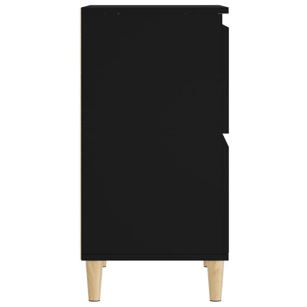 Black Sideboard Cabinet Set, 60x35x70 cm