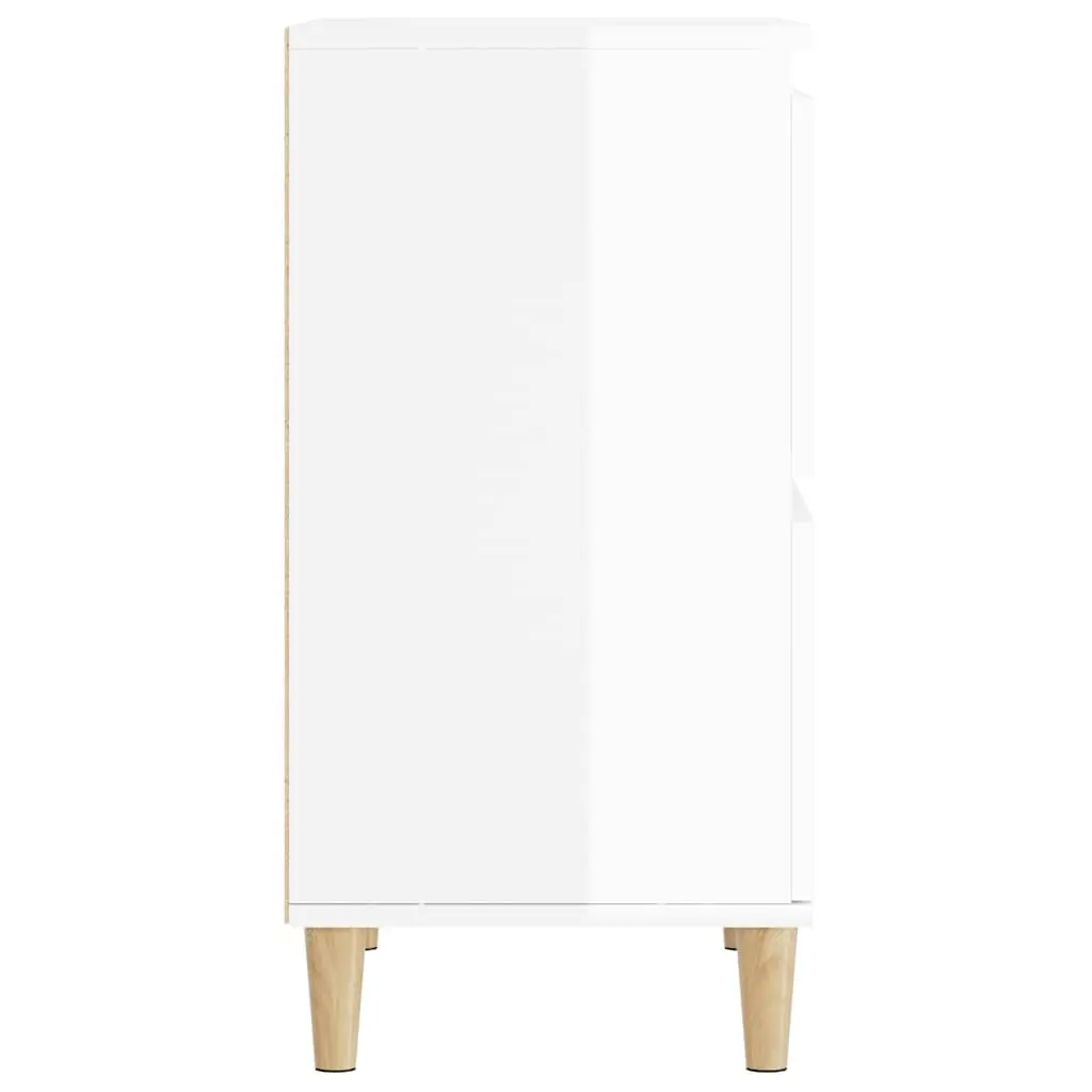 High Gloss White Sideboards 2 pcs Engineered Wood 60x35x70 cm