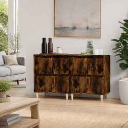 Brown Engineered Wood Sideboard Cabinet 60x35x70cm