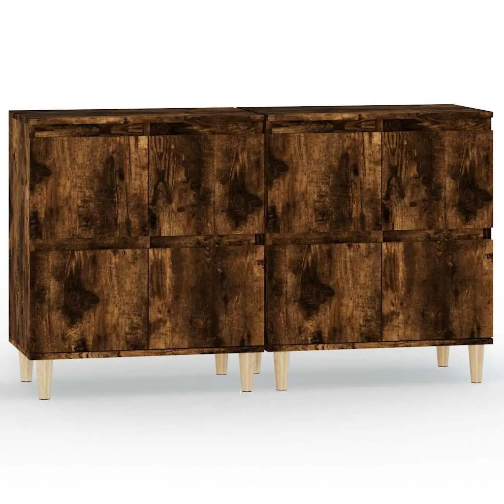 Brown Engineered Wood Sideboard Cabinet 60x35x70cm